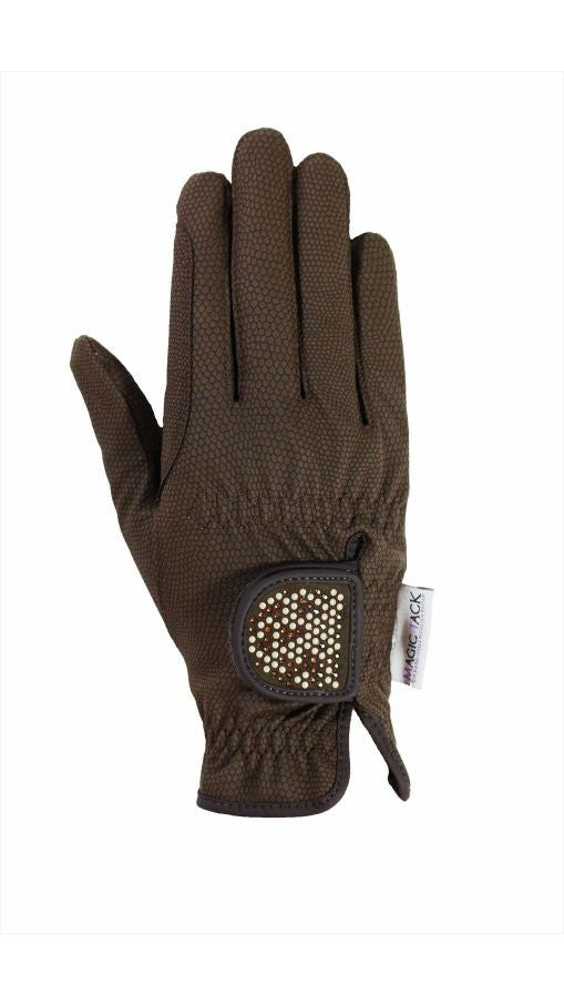 HAUKESCHMIDT Magic Tack Gloves 6 / Mocha / Chessboard - Eqclusive  - 12